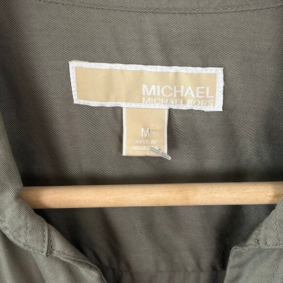 Michael Kors Pullover Shirt Dress in Light Olive Green, Size M - Picture 4 of 15